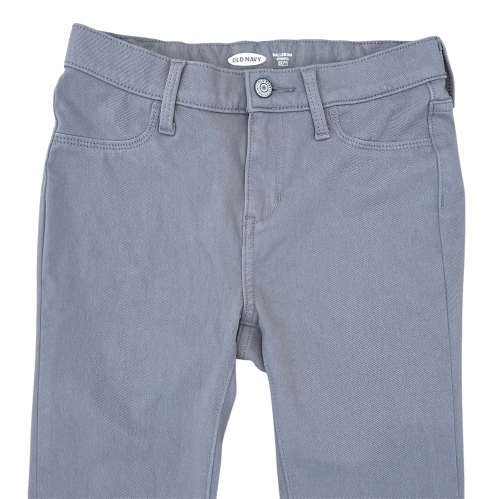 Old Navy Girls 14 Ballerina Jeggings Pants Gray Adjustable Waist Soft Stretch